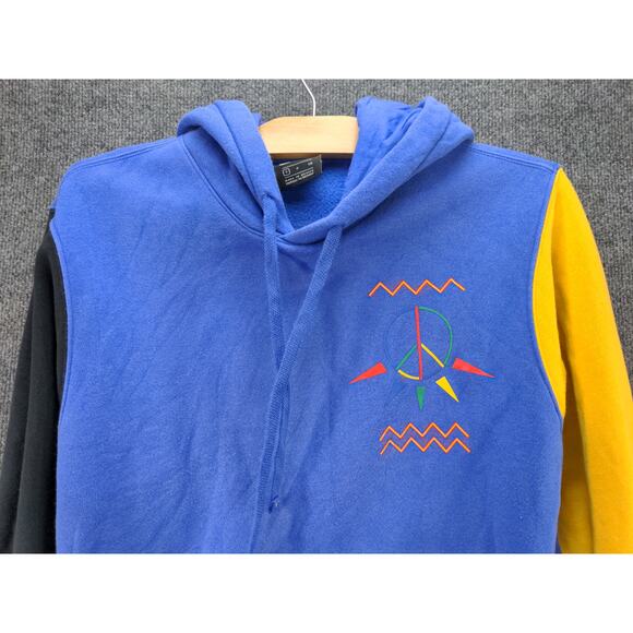 Nike Urban Jungle Gym Color Block Blue Yellow Hoodie Sz S 336328-46b 21.5W 26.5L - Picture 3 of 10